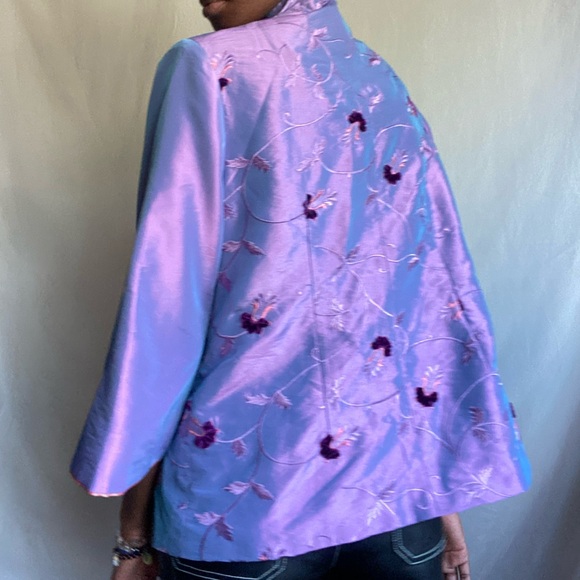 Vintage violet oriental jacket - Picture 6 of 13